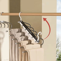6-Layer Space Saving Pants Hanger | Upgraded Design