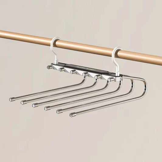 6-Layer Space Saving Pants Hanger | Upgraded Design