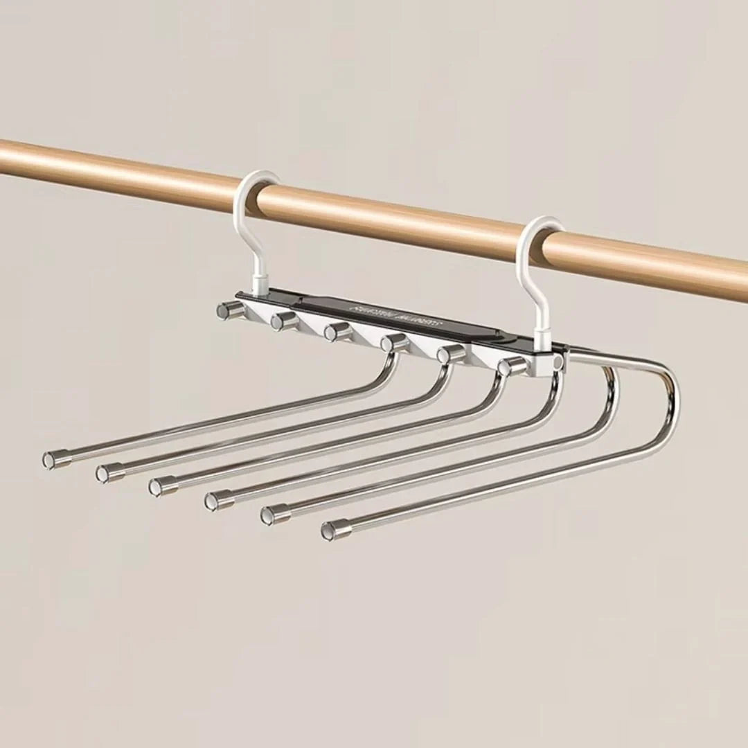 Six layer pants hanger, three of these come in The Pants Set