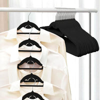Ten velvet hangers, free in The Family Closet Set