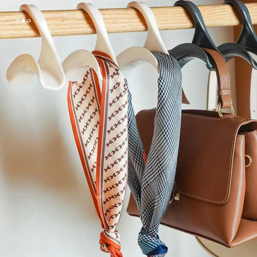 Purse hanger holding bags and scarves, three pieces free in The Family Closet Set
