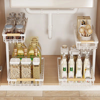 Under Sink 2-Tier Drawer | Carbon Steel