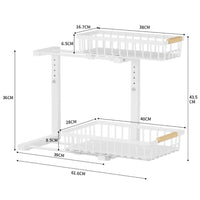 Under Sink 2-Tier Drawer | Carbon Steel
